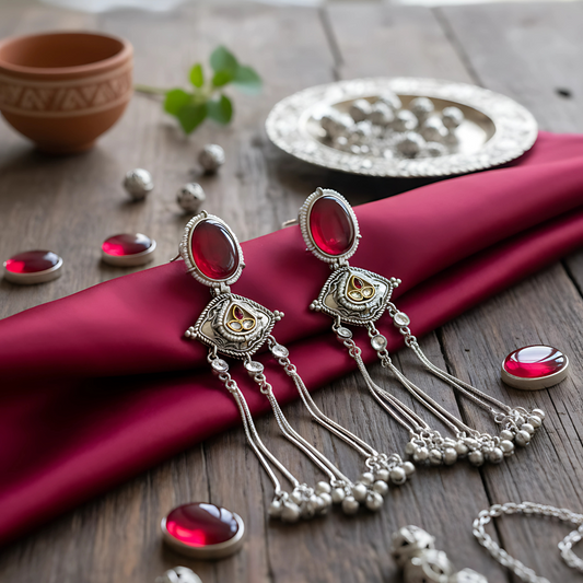 Stunning Indian Bridal Earrings - Chandbali & Jhumka Fusion
