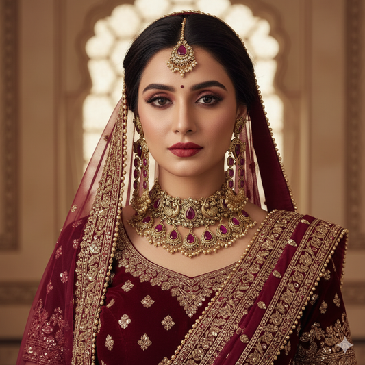 Classic Bridal Jhumka Earrings with Pearl and Kundan